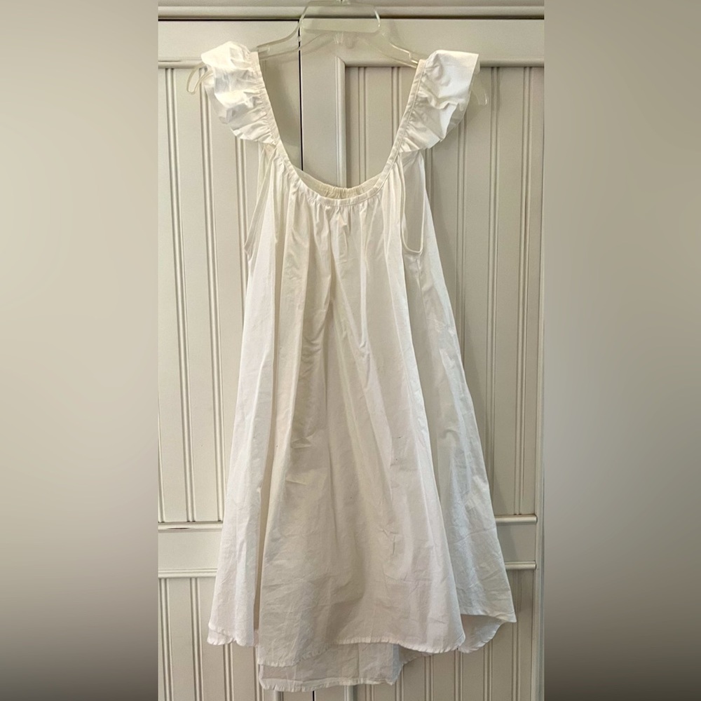 White Off or On the Shoulder White Dress